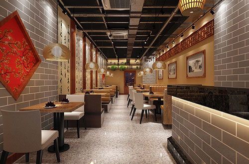 秀英传统中式餐厅餐馆装修设计效果图