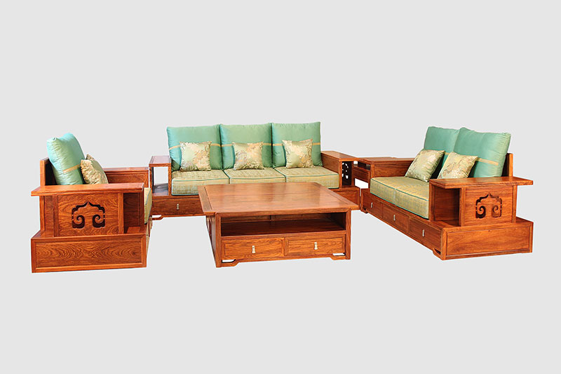 秀英中式实木沙发简直太美了